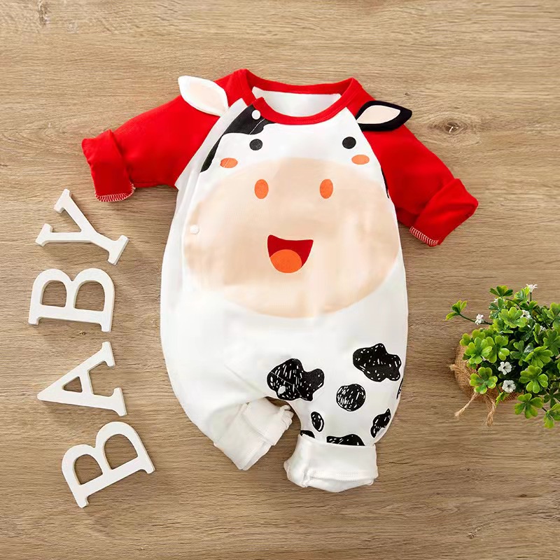 Baby Jumper Import Quality / Jumper Bayi Impor Motif Bunny / Baju Newborn Motif Unicorn / Romper Bayi Karakter Singa Sapi / Newborn Suit / Pakaian Bayi