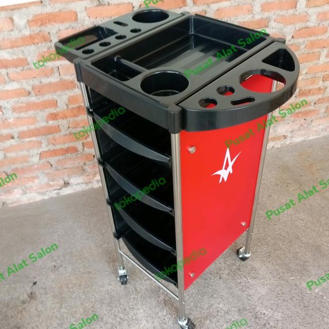 Rak Salon / Rak Troli Salon / Rak 5 Susun / Rak Salon & Barbershop