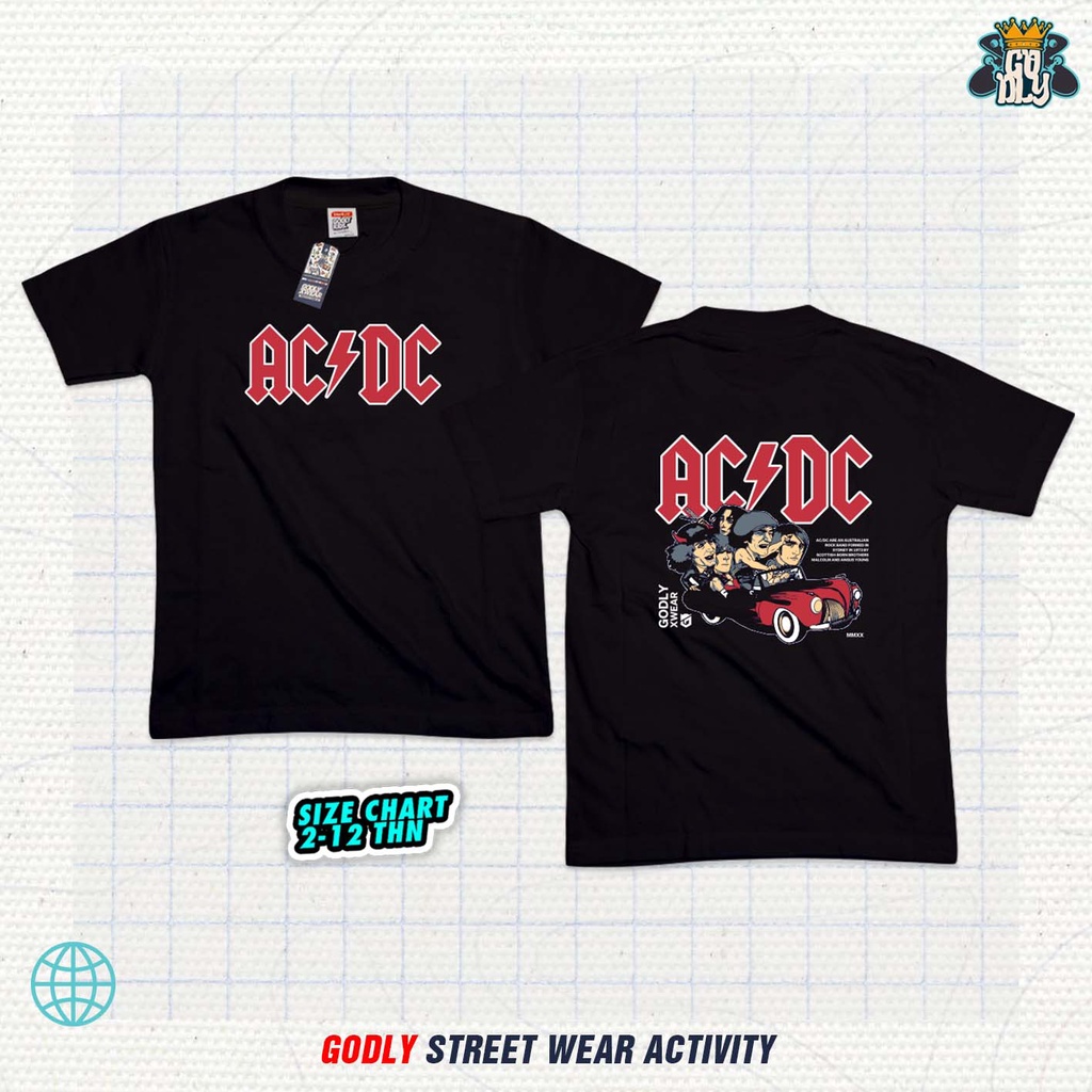 Kaos Anak Band Premium Terlaris Godly X Wear Kids And Junior Usia 1-12TH