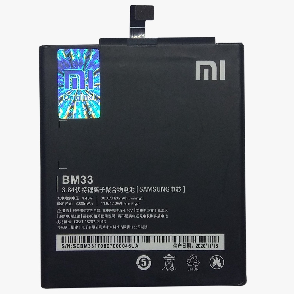 BATERAI BATTERY XIOMI XIAOMI MI4I MI 4I BM33 BM-33 ORIGINAL