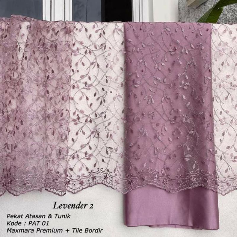 ( TERMURAH ) KAIN TILE AKAR MUTIARA IMPORT / BRUKAT TILE / TULLE BORDIR / BAHAN KEBAYA / BRIDESMAID