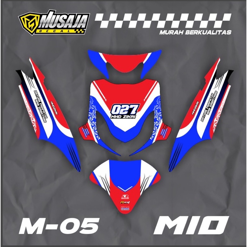 Decal Mio Smile / Sporty fullbody - dekal mio smile full body merah biru