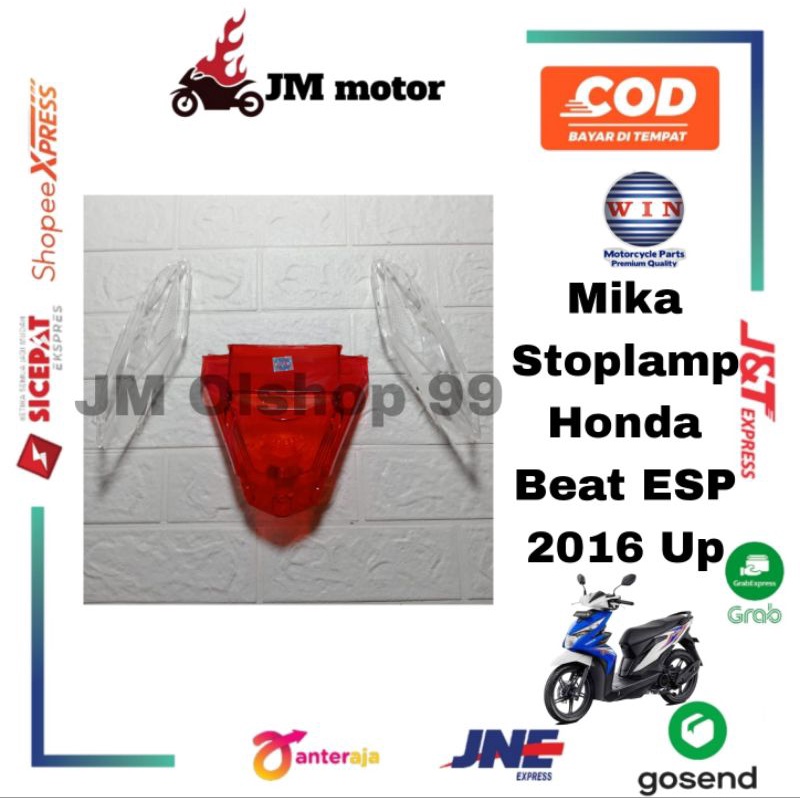 MIKA STOPLAMP MIKA LAMPU BELAKANG 1 SET HONDA BEAT ESP 2016 +SEIN BELAKANG MERK WIN