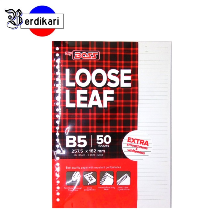 

------] Kertas Binder Loose leaf B5 Isi 50 Lembar Big Boss