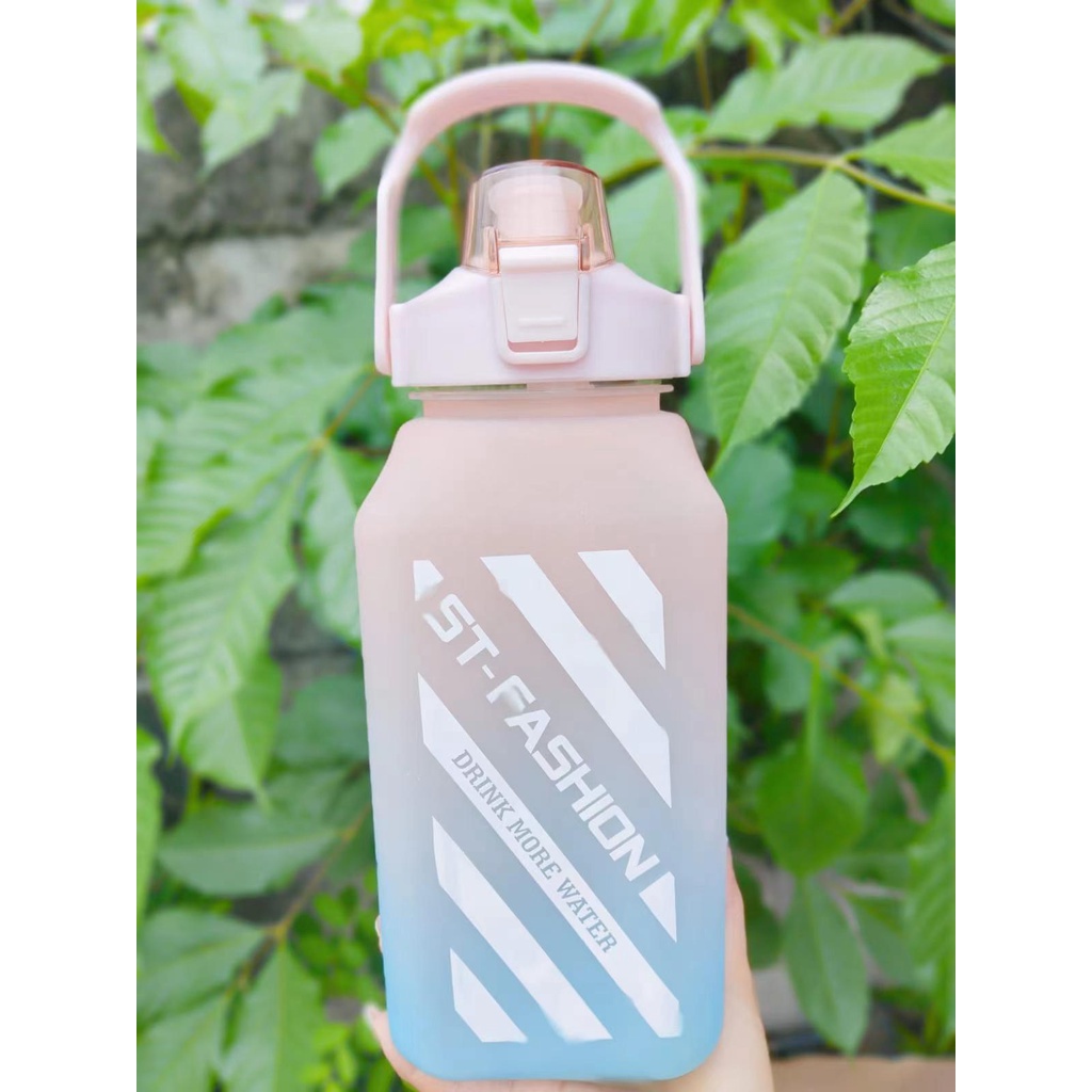 【Gratis tali panjang&amp;2D&amp;3D stiker】Botol Minum 1500ML / 1.5L Botol Korea VIRAL Botol Anak dan Dewasa