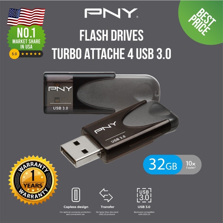 FLASHDISK PNY TURBO ATACHE 4 32 GB USB 2.0