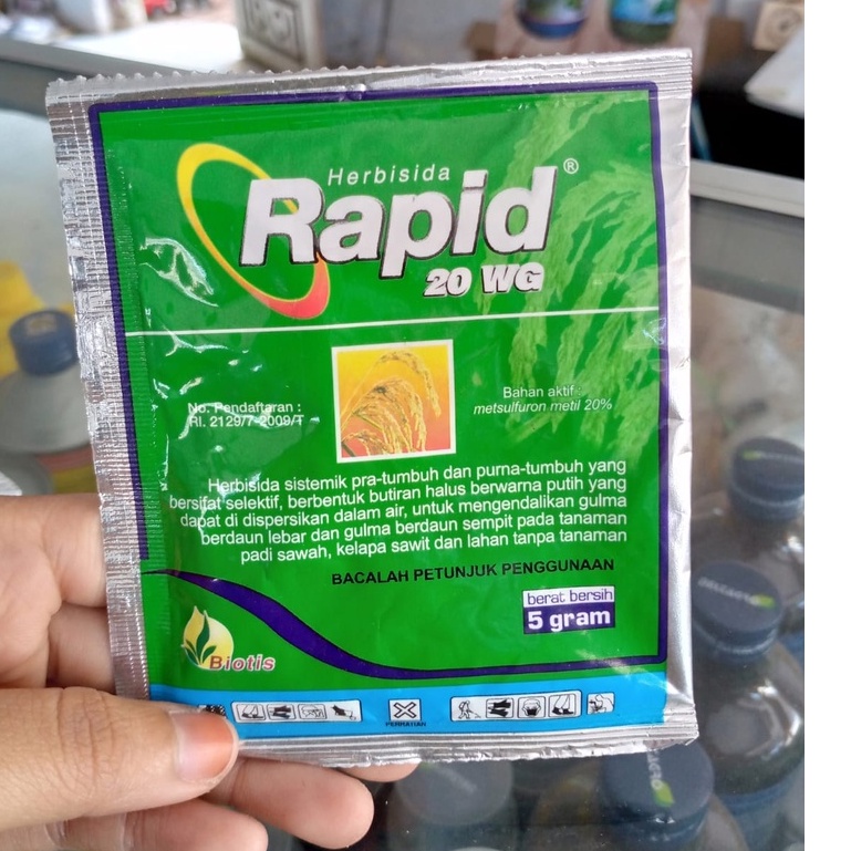 Herbisida Pembasmi Rumput Liar Rapid 20 WG 5gram