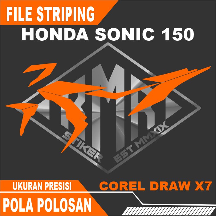 Pola File / Mentahan Striping Honda Sonic 150