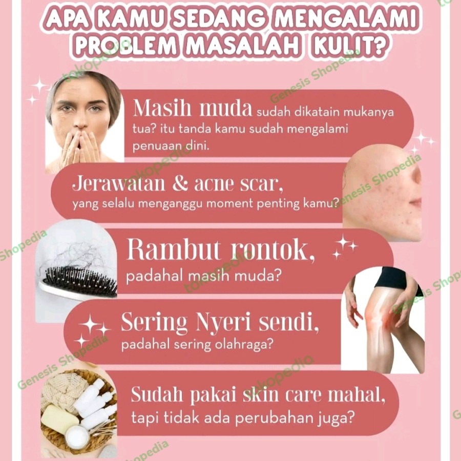 VIP Collagen 1 Box 20 Sachet / Collagen Colagen Drink Minuman Serbuk Kolagen / Glowing Pencerah Pelembab Pelembut Kulit Wajah &amp; Muka / Halal BPOM