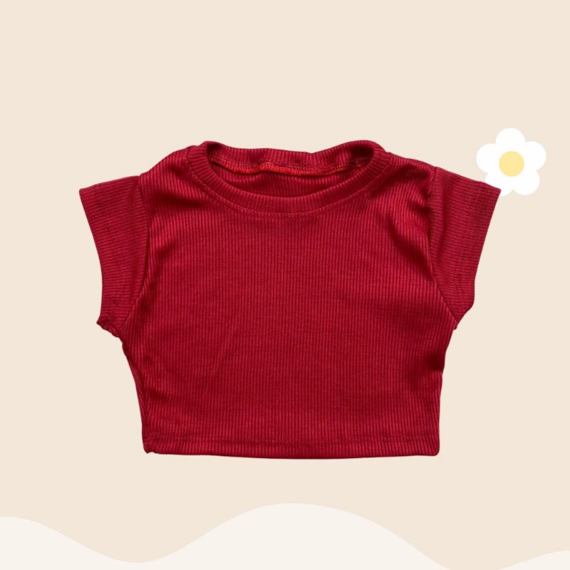 Crop Top Atasan Anak Perempuan Kaos Anak Alexa Crop Top Tee