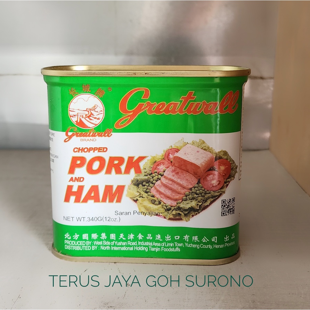 

QH Maling Pork Luncheon Meat 397g Daging Babi Ma Ling 397g Greatwall Chopped Pork and Ham 340g