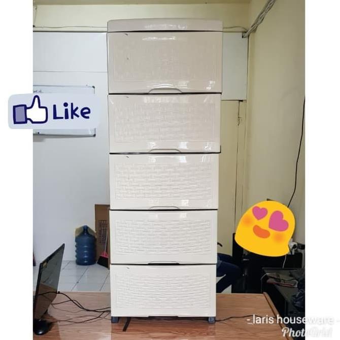 

LEMARI PLASTIK / LACI PLASTIK / LEMARI PAKAIAN ROVEGA MAGNUM SUSUN 5 stock ready