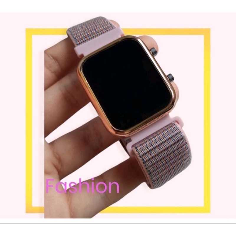 COD Model Apple Jam tangan Digital jam + tanggal elegan simple jam tangan cowok cewek / box jam tang