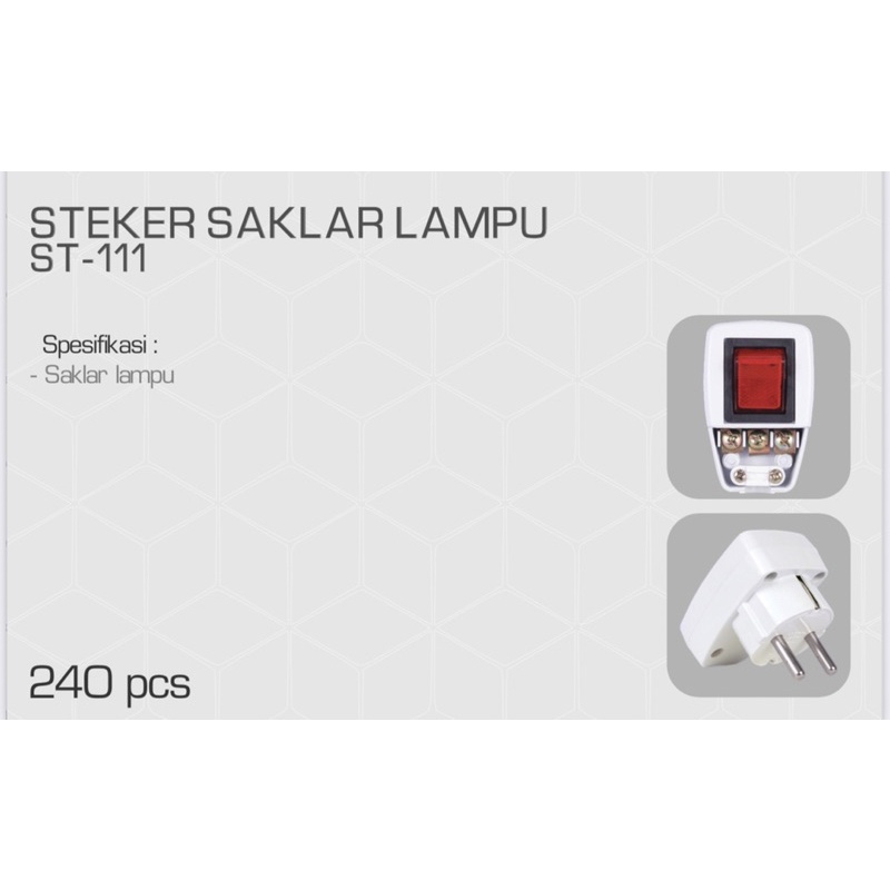 KEPALA STEKER ON OFF COLOKAN LENGKAP DENGAN SAKLAR + SWITCH TRM