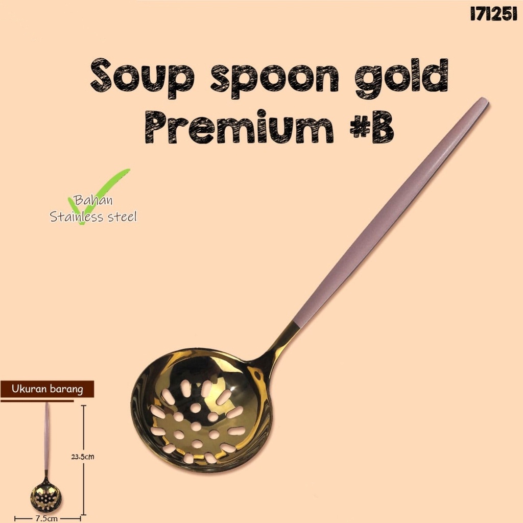 SPATULA DAN SOUP SPOON GOLD PREMIUM