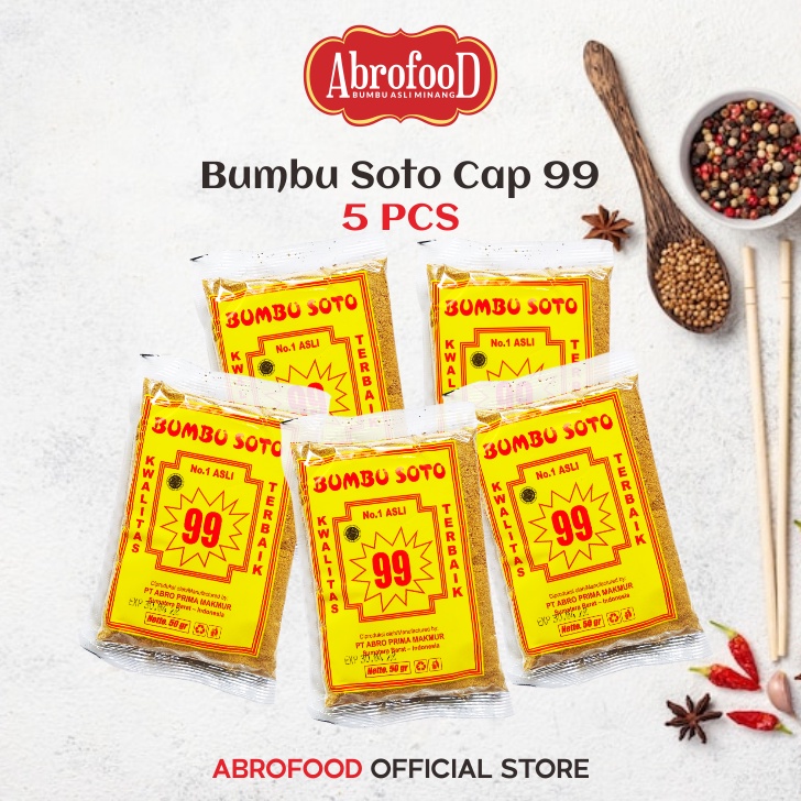 

Bumbu Soto Cap 99 50 gram - 5 Pcs