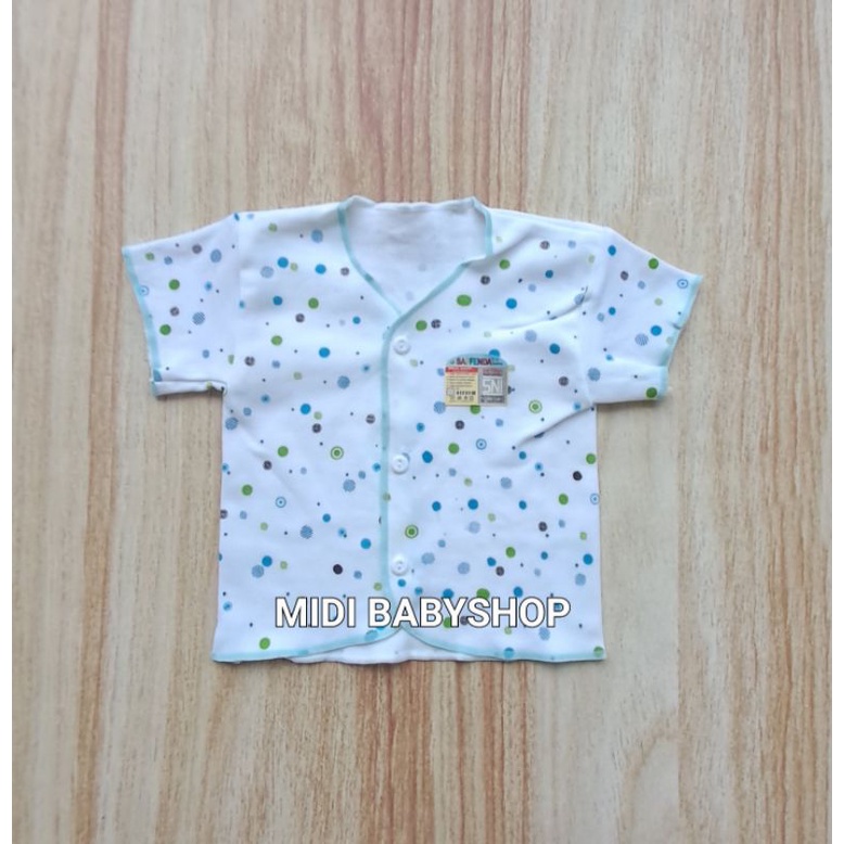 Baju Bayi Lengan Pendek Baru Lahir Polkadot Saffenda Baby SNI