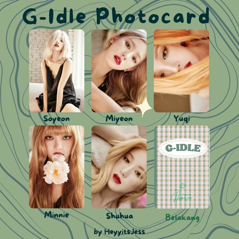G-IDLE Photocard Unofficial Soyeon Miyeon Yuqi Minnie Shuhua Gidle
