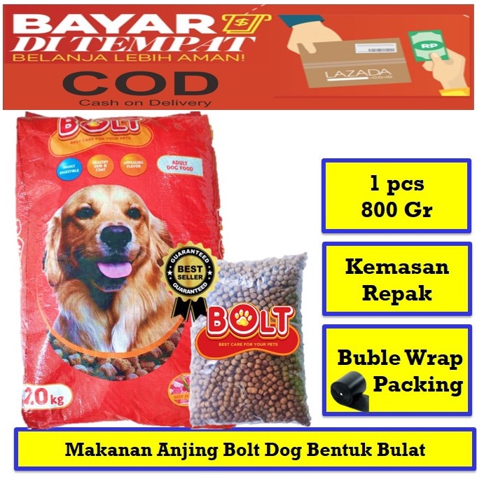 BOLT DOG BEEF BULAT KEMASAN 800GR BOLT DOG MERAH KEMASAN 800GR