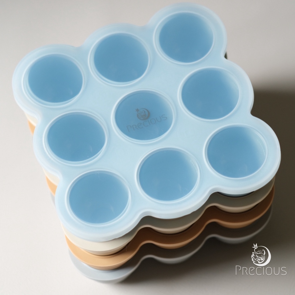 Precious Premium Silicone Food Tray | Tempat Makan Kaldu Mpasi Silikon | Silicone Food Tray Cube