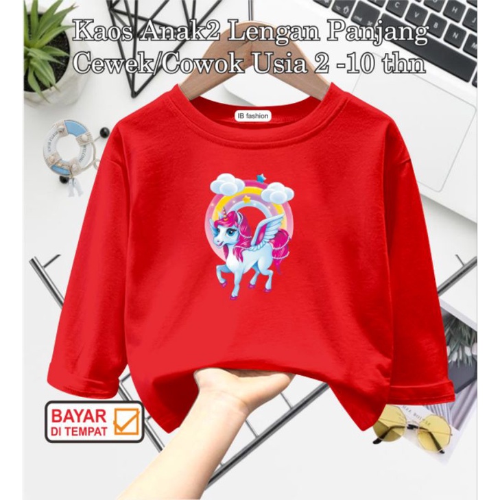 ((IB))KAOS ANAK PEREMPUAN PANJANG/PONY DIGITAL SABLON