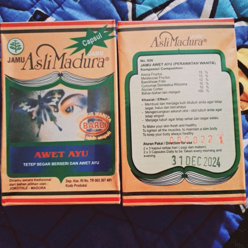 JAMU AWET AYU - Jamu Madura JokoTole isi 24 kapsul - Anti Aging / Penuaan Dini, Awet Muda