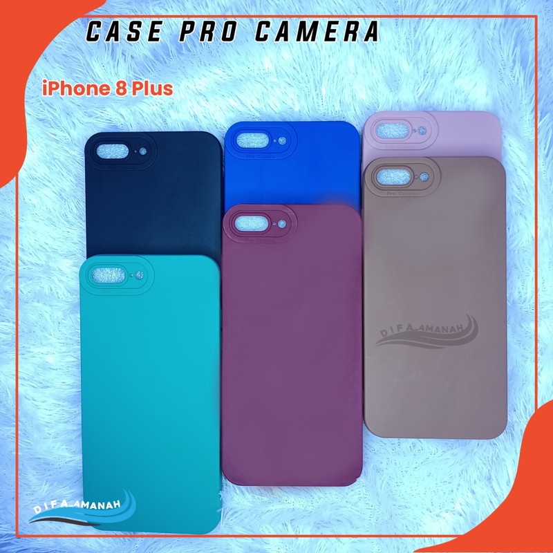 CASE IPHONE 8/ + PLUS Softcase case pro camera macaron bahan tebal di jammin sesui foto master soft case pro camera