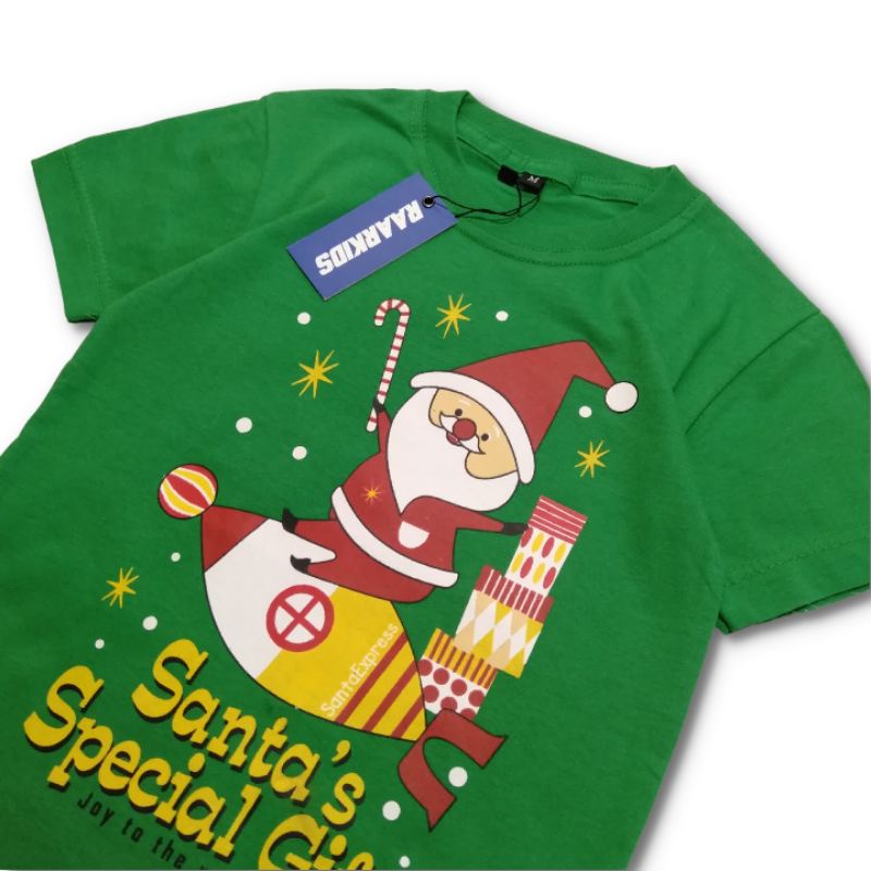 Raarkids kaos merry christmas anak perempuan Atasan natal anak laki laki bahan premium stelan distro