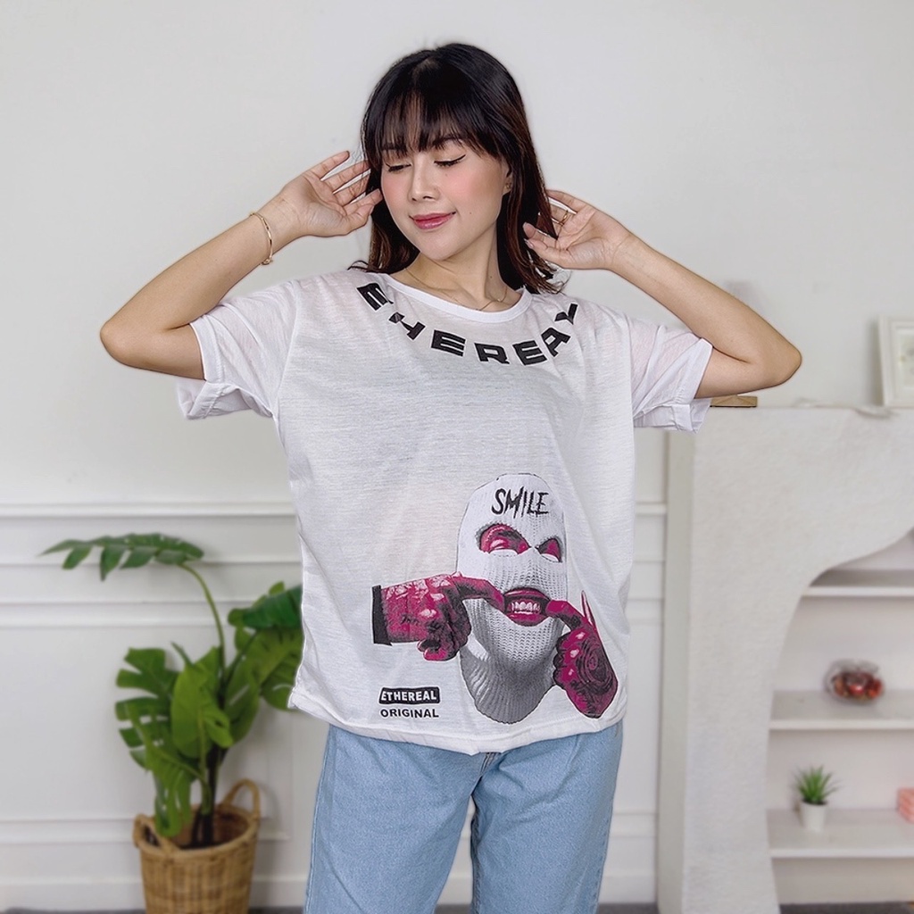 AFI - EC - Kaos Oversize Wanita Ethereal (LD 106, P 65)