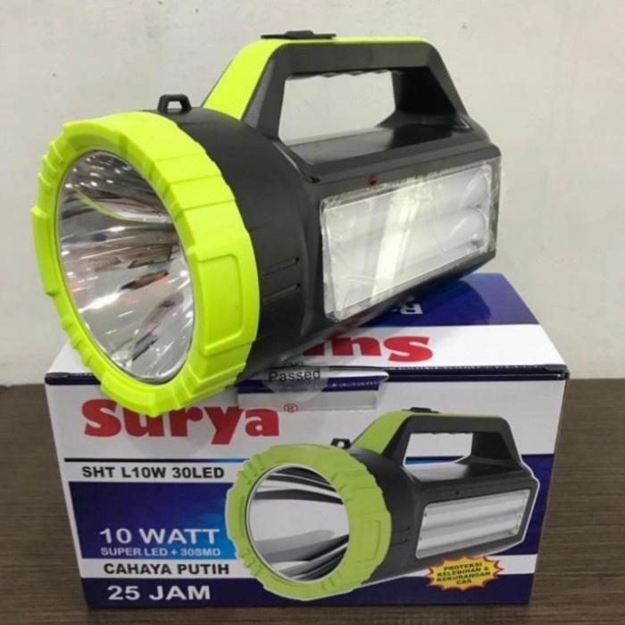 Senter Surya SHT L 10 W 30 LED Senter Tangan + Emergency Premium