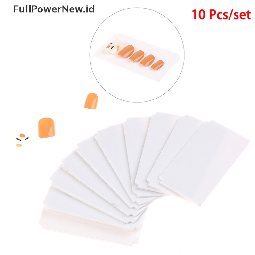 Power 10pcs Kotak Display Kuku Palsu Bahan Plastik Dengan Partisi