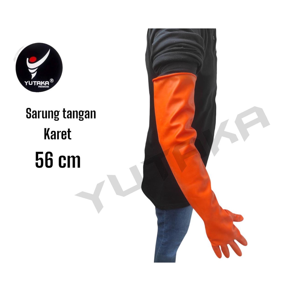 SARUNG TANGAN KARET 56 cm warna orange/murah SARUNG TANGAN KARET 56 cm warna orange/termurah SARUNG TANGAN KARET 56 cm warna orange