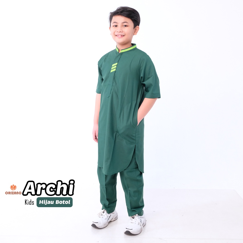 ORIZANO OBRAL MURAH Set Koko Archi - Setelan Baju Koko Anak Laki Laki Busana Muslim Anak - Remaja