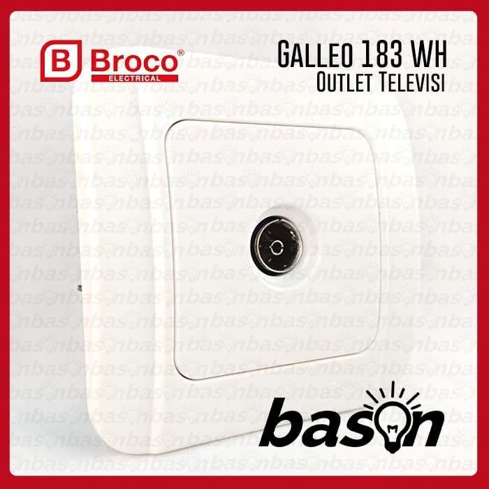 Kabel Broco Galleo G183 White Antenna Socket Outlet - Colokan Tv