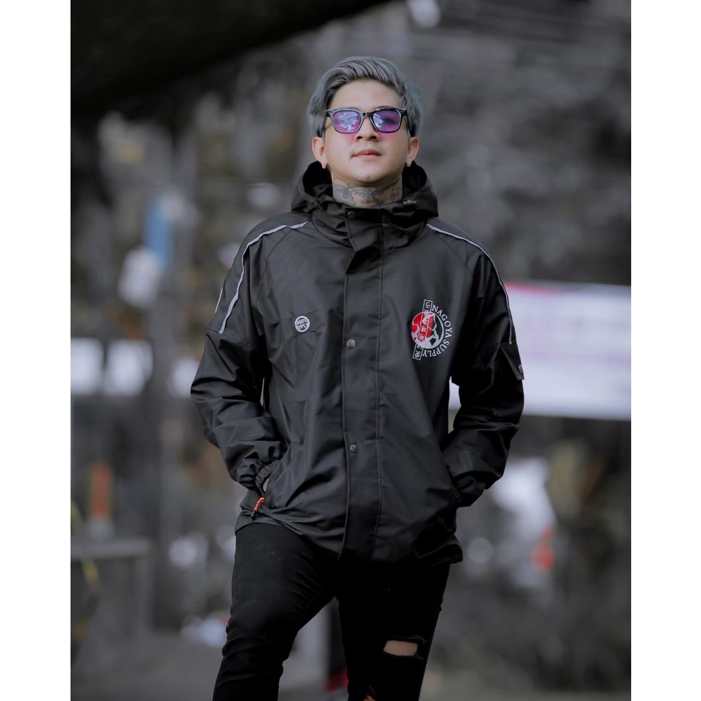 Jaket Cowok Parasut Pria  Jacket Casual Waterproof Antiair - Jkaet Motor Outdoor Distro