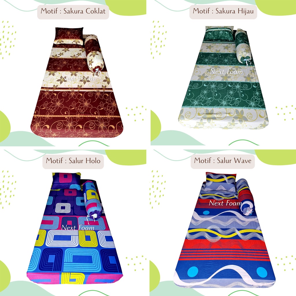 Sprei Kasur Bed Cover Sudut Karet Tebal 5, 10, 15, 20, 25, 30 cm / Cover Kasur Busa Inoac / Sprei Sudut Karet