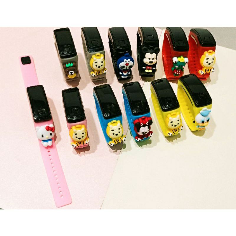 JT - Jam tangan Anak Karakter Led Warna warni lucu Motif