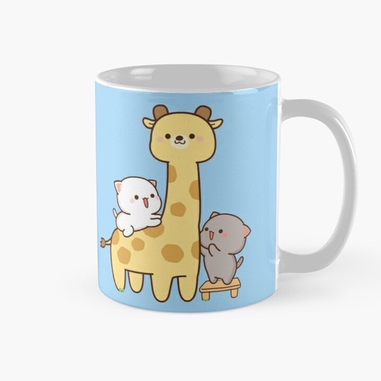 Mochi Peach Cat Peach Goma And Giraffe Coffee mug