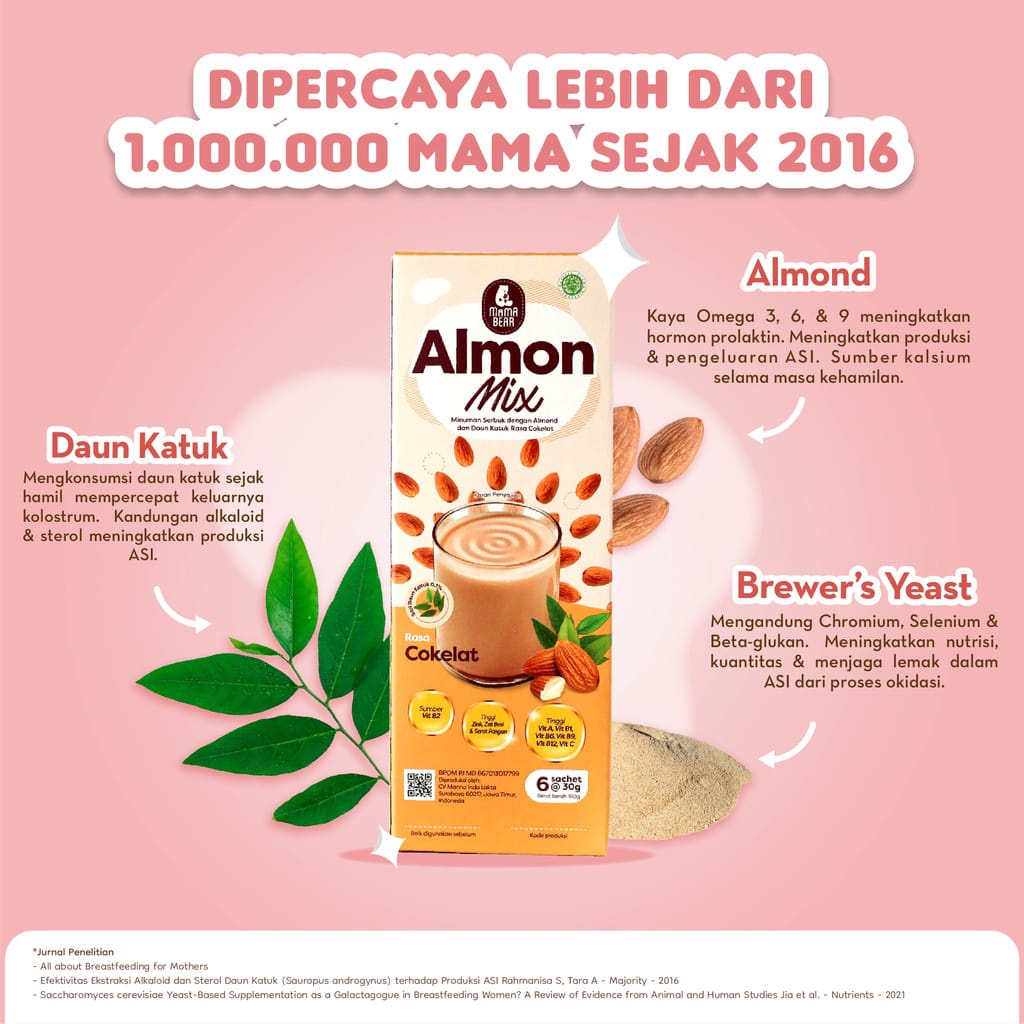 MamaBear Mama Bear AlmonMix Almon Mix Susu Almond + Katuk Pelancar Asi Booster /ASI BOOSTER DAUN KATUK