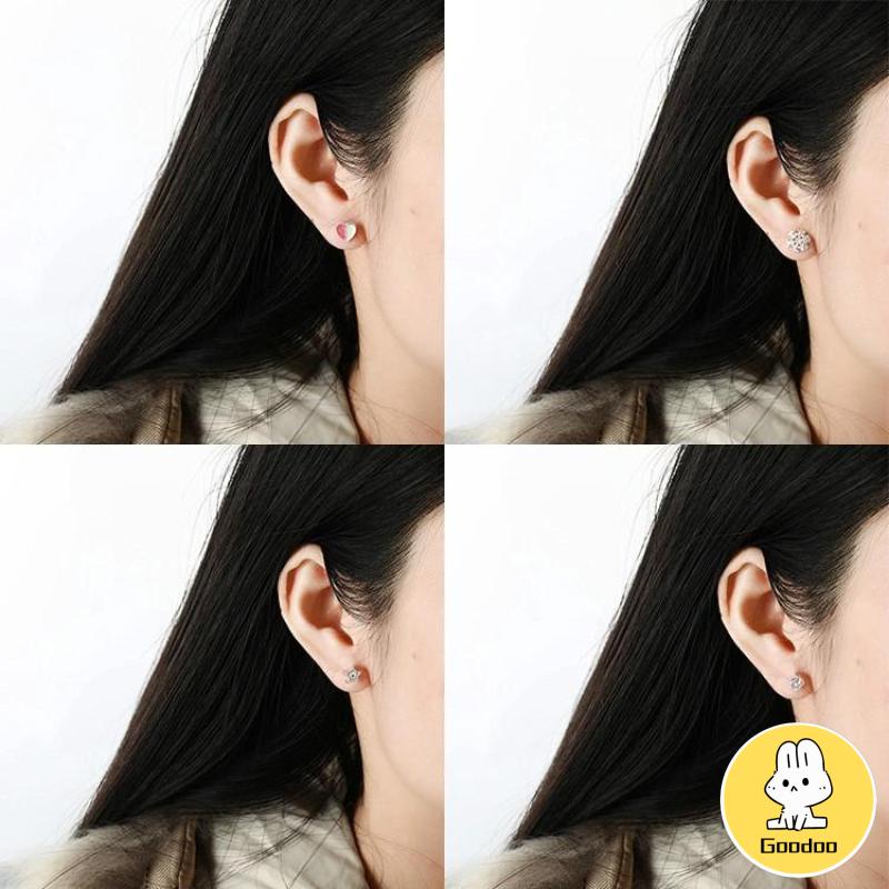 6 Pasang Anting Tusuk Simple Kreatif Gaya Korea Earings untuk Wanita Aksesori -Doo
