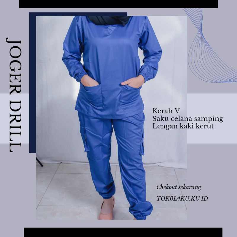 BAJU OK LENGAN PANJANG JOGER DRILL