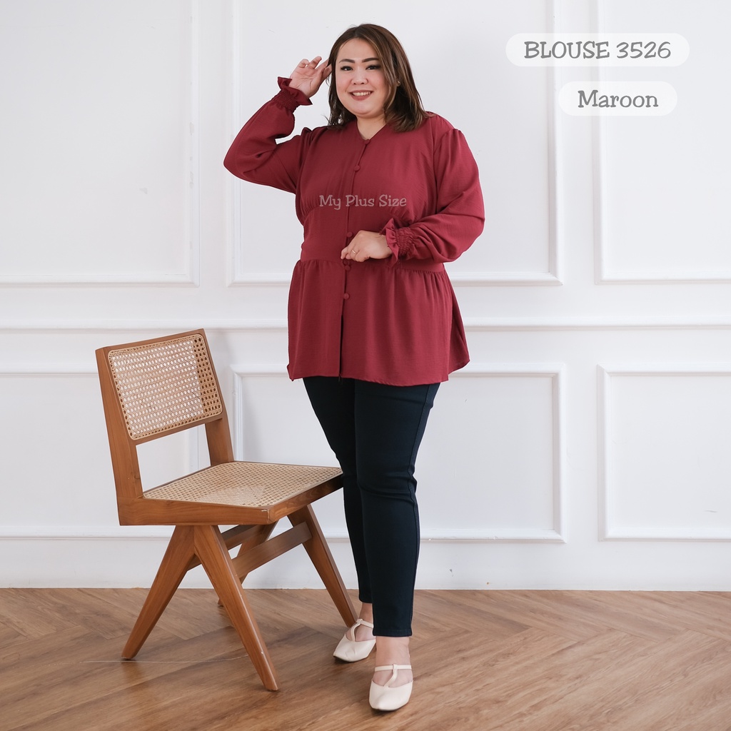 Blouse Wanita Super Jumbo 3526, Ld 125, 135 &amp; 150 cm