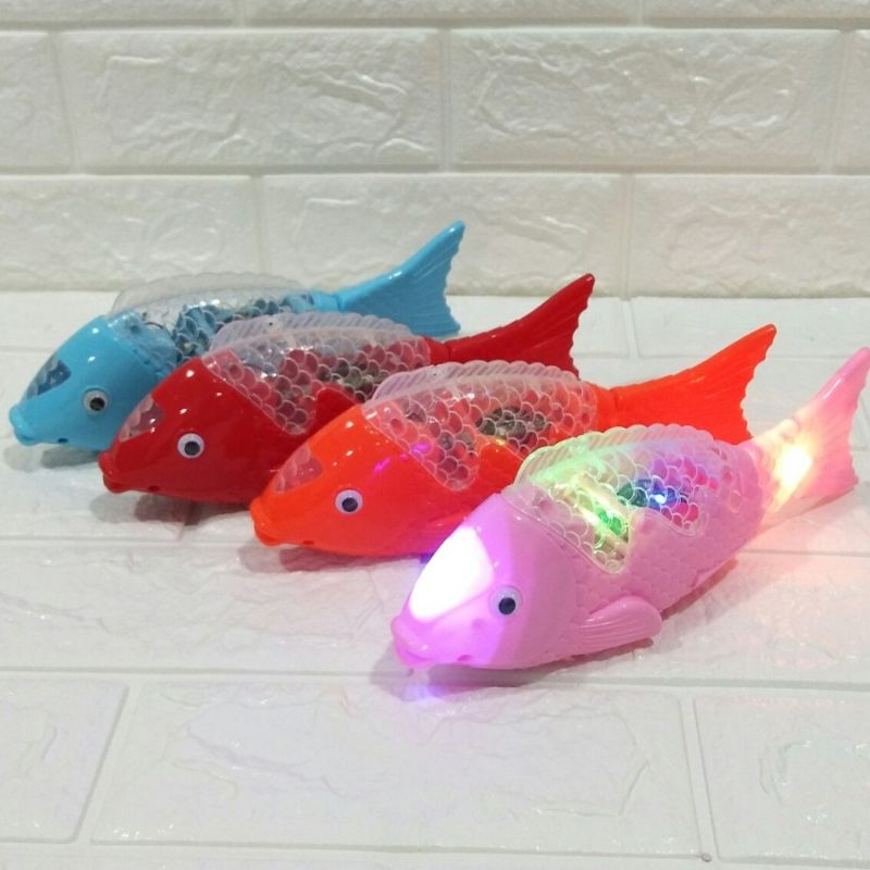 Mainan Baby Shark Ikan Hiu Nyala Lampu &amp; Musik Berjalan Berenang diDarat Murah Bisa COD