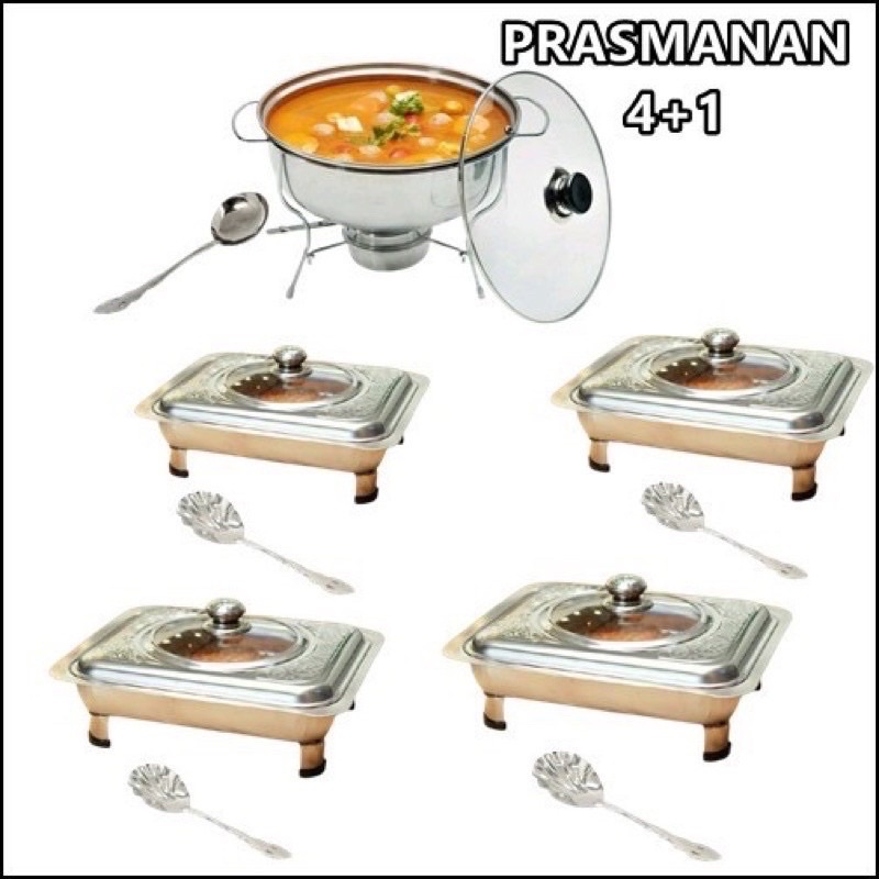 PRASMANAN SET 4kotak +mangkok sup+sendok