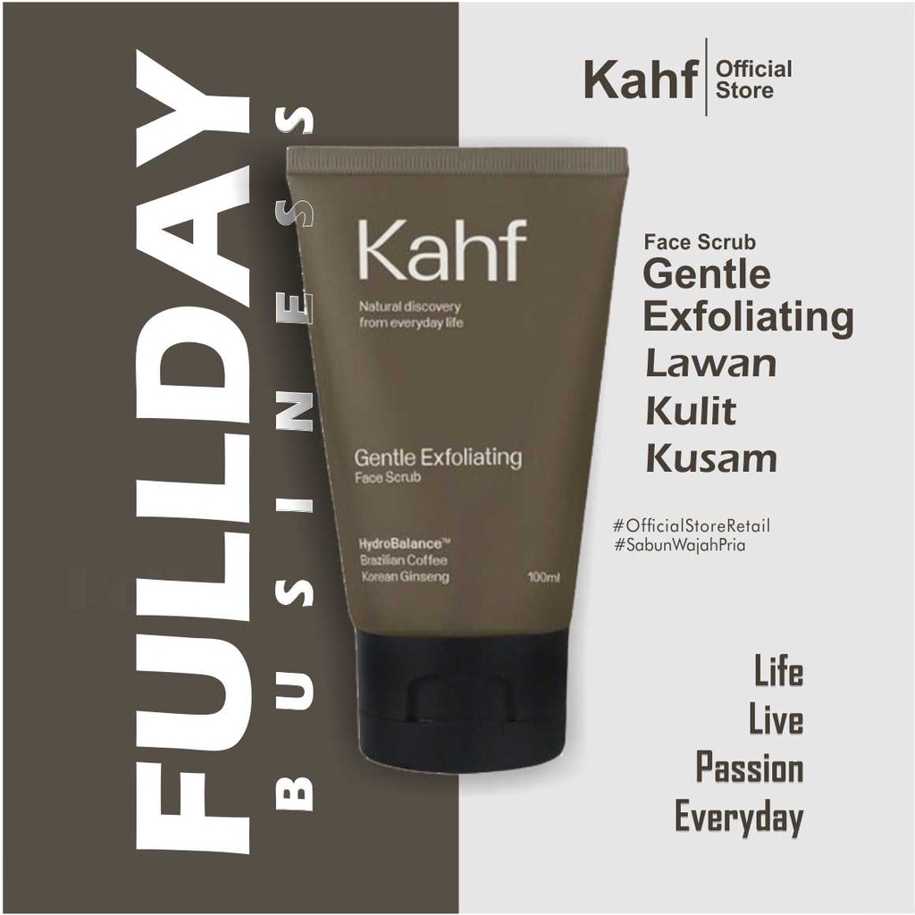 Kahf Gentle Exfoliating Face Scrub 100 ml - Lawan Noda Hitam &amp; Kulit Kusam
