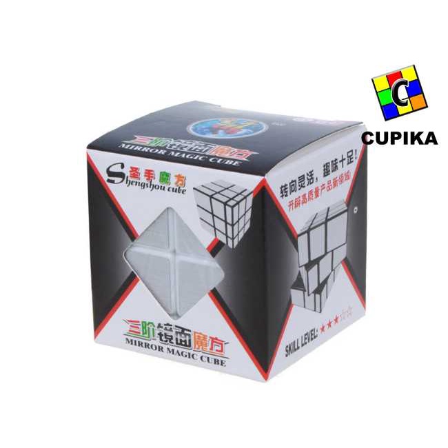 Rubik 3x3 Mirror Shengshou Legend SILVER WHITEBASE