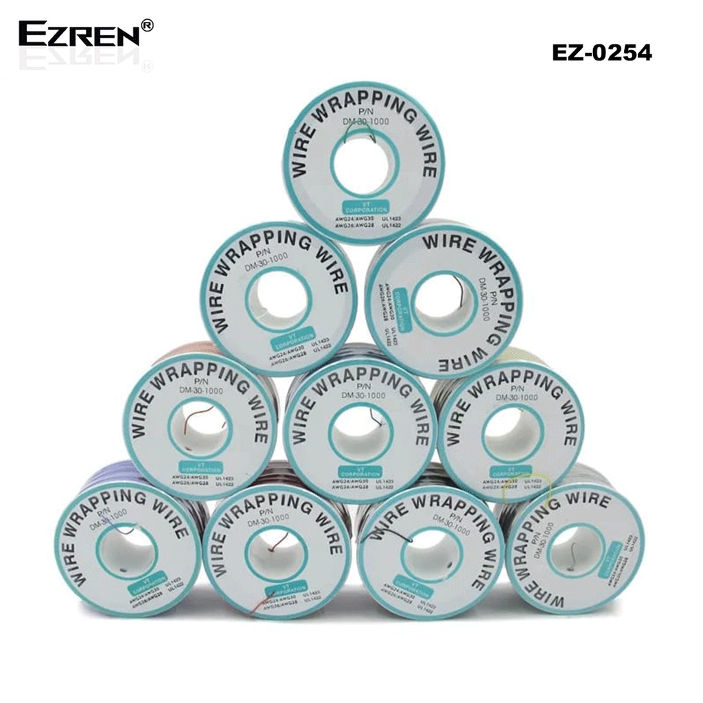 Ezren EZ-0254 Wire Wrapping Kawat Jumper Kabel PCB Breadboard Wrapping Abu-abu