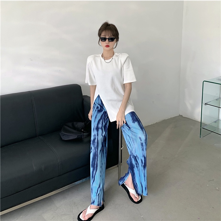 【Blossom】Fashion Tie-dye Highwaist Long Pants  2195