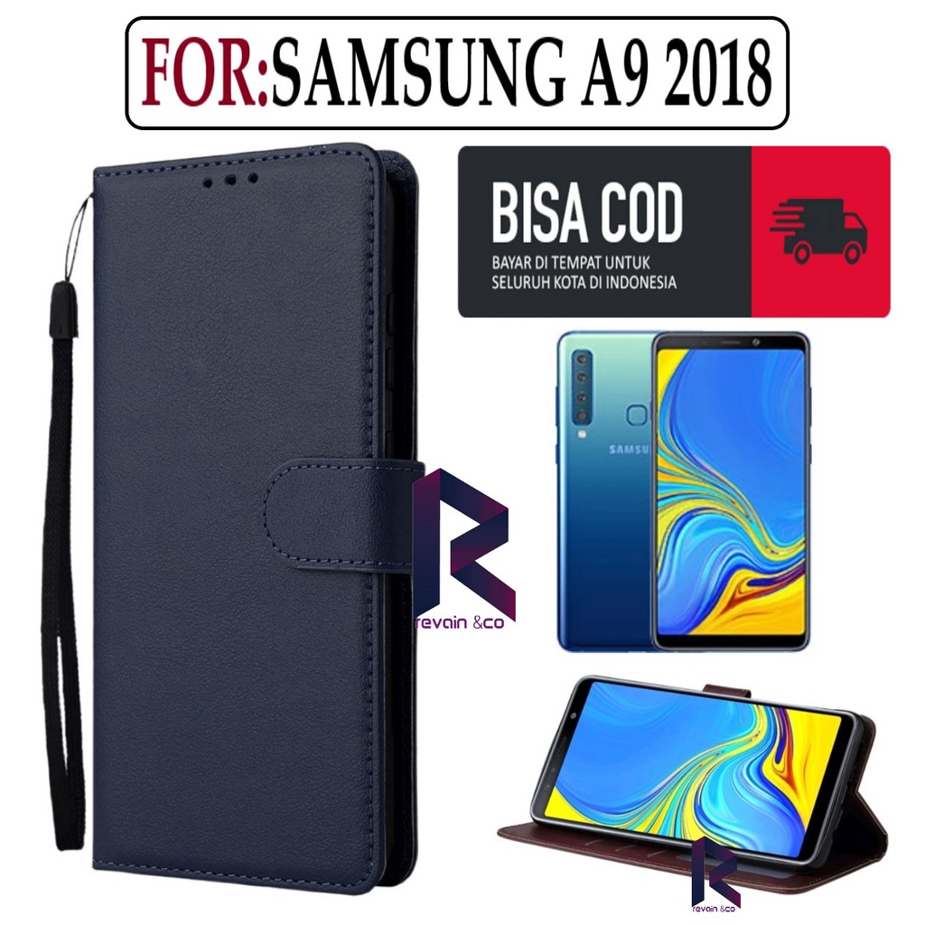 CASE SAMSUNG GALAXY A9 2018 FLIP WALLET LEATHER KULIT PREMIUM SARUNG BUKA TUTUP KESING HP FLIP CASE SAMSUNG GALAXY A9 2018