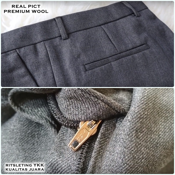 CELANA KANTOR FORMAL PRIA SLIMFIT BAHAN DASAR KAIN WOLL KUALITAS/Celana Kantor Formal Kerja Bahan Dasar Pria Slimfit